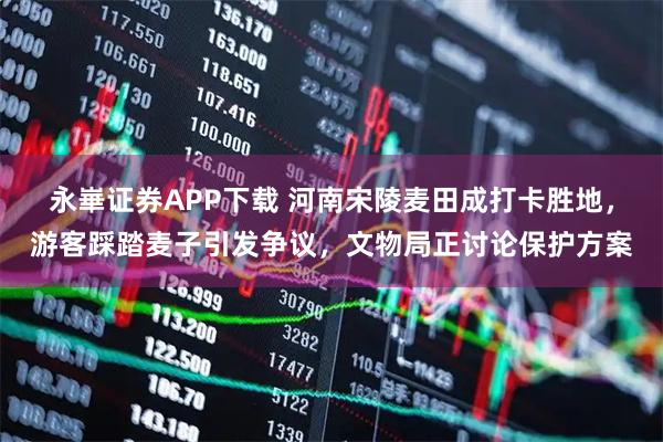 永崋证券APP下载 河南宋陵麦田成打卡胜地，游客踩踏麦子引发争议，文物局正讨论保护方案